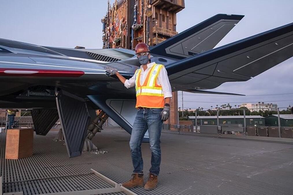 Quinjet Arrives at Avengers Campus in DCA