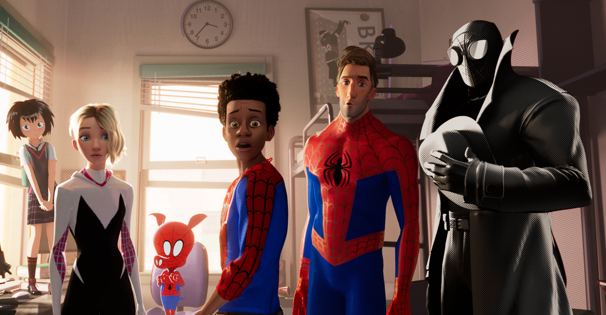 The gang of Spider-Man: Into the Spider-Verse